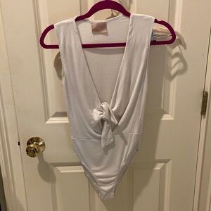 White Tie Body Suit